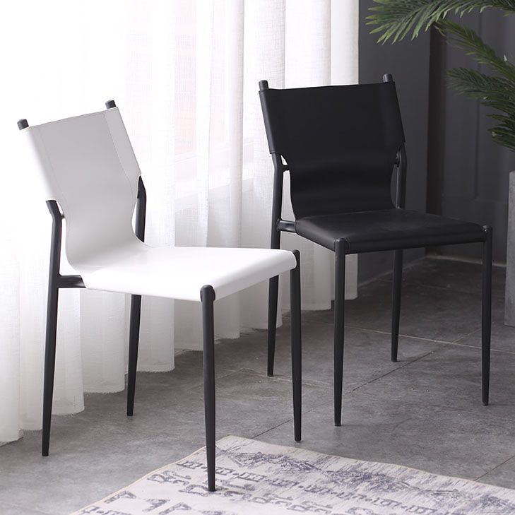 Leather Dining Side Chairs Modern Indoor-Outdoor Chair for Home Clearhalo 'Dining Chairs' 'Dining Tables & Seating' 'dining_chair' 'furn' 'furn_dining_chair' 'Furniture' 'Kitchen & Dining Furniture' 1200x1200_2a736b9b-93d8-40d5-badd-b6d2e65301bf