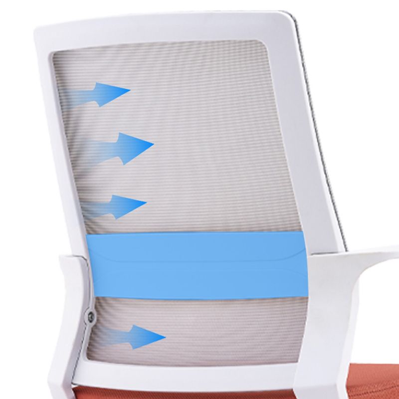 Silla de oficina moderna brazos fijos altura de asiento ajustable altura giratoria con espalda transpirable