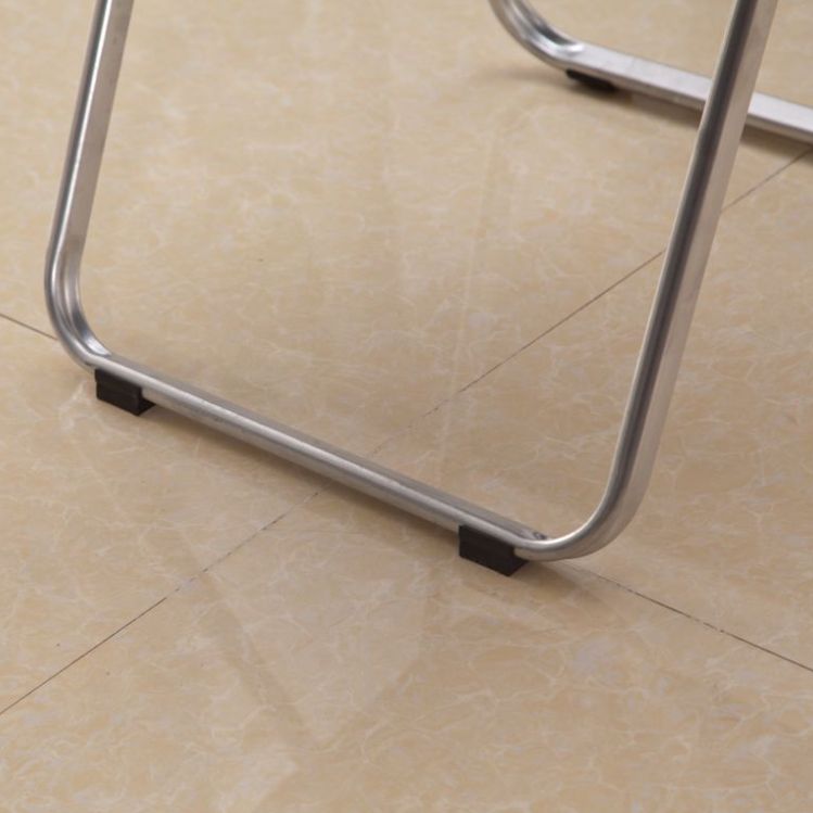 Moderna sedia da ufficio imbottita senza braccio senza ruote sedia da ufficio in acciaio