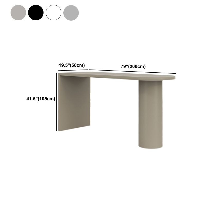 Tavolo da bar in stile moderno da bar in legno massiccio con doppio piedistallo