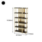 11.81"W 78.74"H Bookshelf Open Back Glam Style for Study Room Home Office Clearhalo 'Bookcases' 'furn' 'furn_bookcases' 'Furniture' 'furniture_bookcases' 'kitchen' 'kitchen_bookcases' 'Living Room Furniture' 'Office Furniture' 1200x1200_2a7893c9-dc0a-416a-9de0-7ad1afc71c8f