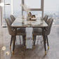 Sintered Stone Top Dining Table Metal Base Table for Dining Room Clearhalo 'Dining Tables & Seating' 'Dining Tables' 'dining_table' 'furn' 'furn_dining_table' 'Furniture' 'Kitchen & Dining Furniture' 1200x1200_2a799f4f-9e70-460b-8d9f-2a8efd3c363d