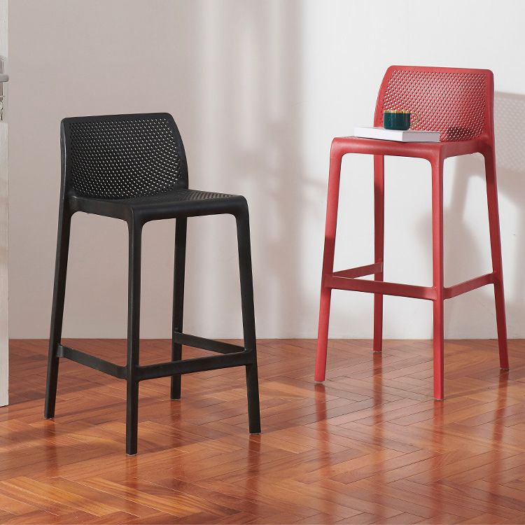 Scandinavian Style Plastic Armless Barstools Stackable Stools for Home Clearhalo 'Bar Furniture' 'Bar Stools' 'bar_stools' 'furn' 'furn_bar_stools' 'Furniture' 'furniture_bar_stools' 'Kitchen & Dining Furniture' 1200x1200_2a7b5111-7648-42a3-8af4-7ab1dc45ed45