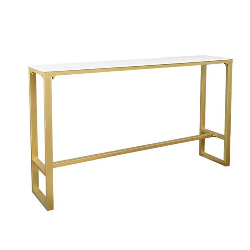 Noordse balktafel Rechthoek Stone Top Bistro Table met pedaal