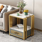 Frame Glam Style Side Table 21.6" Tall Stone Top Side Table with Storage Clearhalo 'Coffee & Accent Tables' 'End & Side Tables' 'end_side_tables' 'furn' 'furn_end_side_tables' 'Furniture' 'Living Room Furniture' 1200x1200_2a7bdfea-cd10-47f4-bbf5-a3acfaa41c77