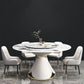 Round Sintered Stone Dining Table Convertible Dining Table for Kitchen Clearhalo 'Dining Tables & Seating' 'Dining Tables' 'dining_table' 'furn' 'furn_dining_table' 'Furniture' 'Kitchen & Dining Furniture' 1200x1200_2a7e2bb7-326c-4c90-b009-6a8c3e46757d