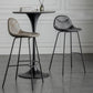 Modern Backrest Armless Counter Stool Iron Bistro Bar Stool with Leather Cushion