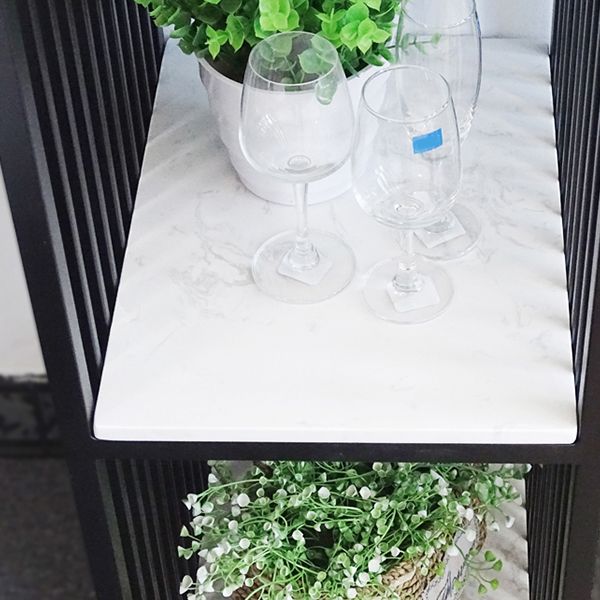 Glam Style Fixed Bar Table 1/2/3 Pieces Faux Marble Rectangle Counter Table Clearhalo 'Bar Furniture' 'furn' 'furn_home_bar_bar_sets' 'Furniture' 'Home Bars & Bar Sets' 'home_bar_bar_sets' 'Kitchen & Dining Furniture' 1200x1200_2a7f780c-58be-4700-8d4f-1ecfddac579e