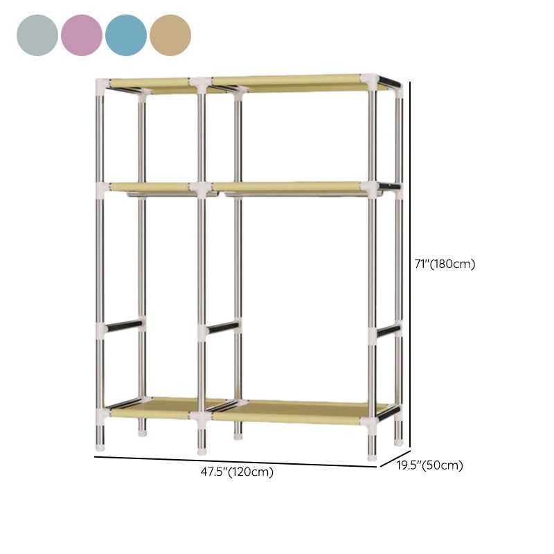 Hinged Wardrobe Closet with Legs Contemporary Wardrobe Armoire Clearhalo 'Armoires & Wardrobes' 'armoires_wardrobes' 'Bedroom Furniture' 'furn' 'furn_armoires_wardrobes' 'Furniture' 1200x1200_2a7fdab1-f375-4f42-9363-38275f0ef164