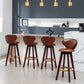 Scandinavian Wood Leather Counter Stools Low Back Bar Stools with Round Seat Clearhalo 'Bar Furniture' 'Bar Stools' 'bar_stools' 'furn' 'furn_bar_stools' 'furniture_bar_stools' 'Kitchen & Dining Furniture' 'kitchen&dining_furn' 'kitchen' 'kitchen_furn' Furniture' 1200x1200_2a80902d-b66a-4079-8f35-a2c82e8600a8