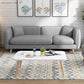 Contemporary Living Room Fabric Square Arm Cushions Standard Seating