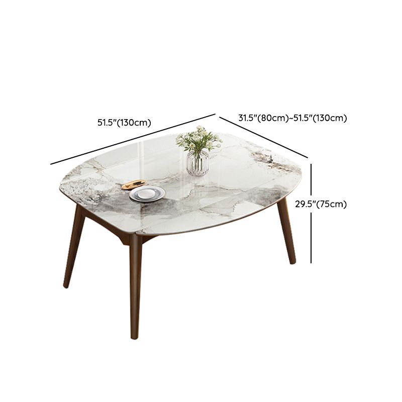 Juego de mesa de comedor de piedra sinterizada extensible 1/4/7 piezas de comedor para cocina