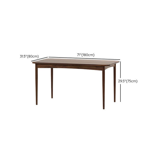 Industrial Rectangle Home Fixed Table Solid Wood Dining Room Desk
