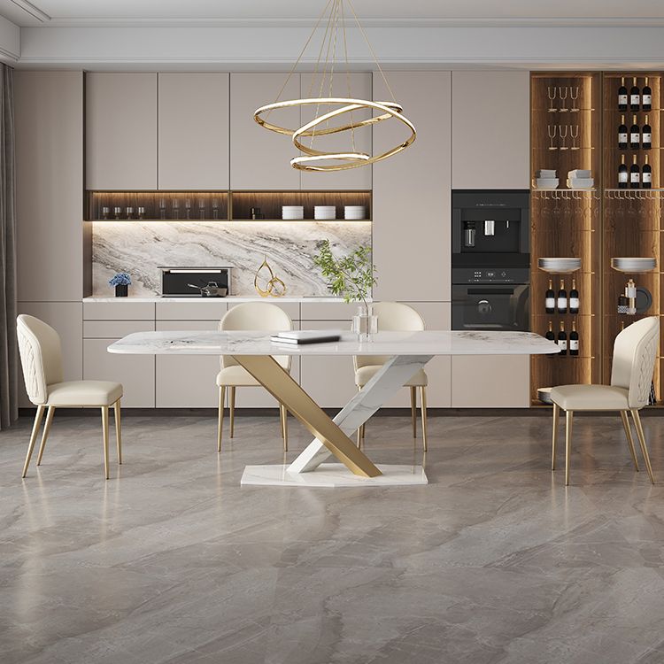 Nordic Dining Room Set 1/4/5/6/7 Pcs Stone Dining Room Furniture