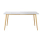 Table à manger de luxe traditionnelle Table à manger rectangulaire en pierre blanche pour la maison