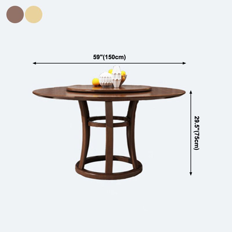 Minimalist Round Solid Wood Table Standard Kitchen Dining Table with Pedestal Base Clearhalo ' dining_table' 'Dining Tables & Seating' 'Dining Tables' 'furn' 'furn_dining_table' 'Furniture' 'furniture_dining_table' 'Kitchen & Dining Furniture' 'kitchen&dining_furn' 'kitchen' 'kitchen_dining_table' 1200x1200_2a859f23-4f13-431f-a75a-e60840b4eb34