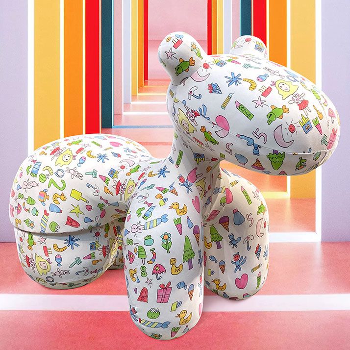 Creative Kid's Dining Chair Upholstered Pony Dining Chair for Home Clearhalo 'Dining Chairs' 'Dining Tables & Seating' 'dining_chair' 'furn' 'furn_dining_chair' 'Furniture' 'Kitchen & Dining Furniture' 1200x1200_2a861c9c-172e-4da2-924e-5bb38d008bbb