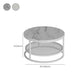 Contemporary Coffee Table White Round Slate Coffee Cocktail Table Clearhalo 'Coffee & Accent Tables' 'Coffee Tables' 'coffee_tables' 'furn' 'furn_coffee_tables' 'Furniture' 'Living Room Furniture' 1200x1200_2a874f57-8bdc-4d97-9982-babc8a513fc9
