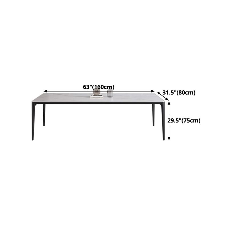 Rectangle Shape Dining Table Industrial Sintered Stone Table with 4 Legs Clearhalo ' dining_table' 'Dining Tables & Seating' 'Dining Tables' 'Furniture' 'furniture_dining_table' 'Kitchen & Dining Furniture' 'kitchen&dining_furn' 'kitchen' 'kitchen_dining_table' 1200x1200_2a882f93-c67e-45b8-87db-4f89814d4191
