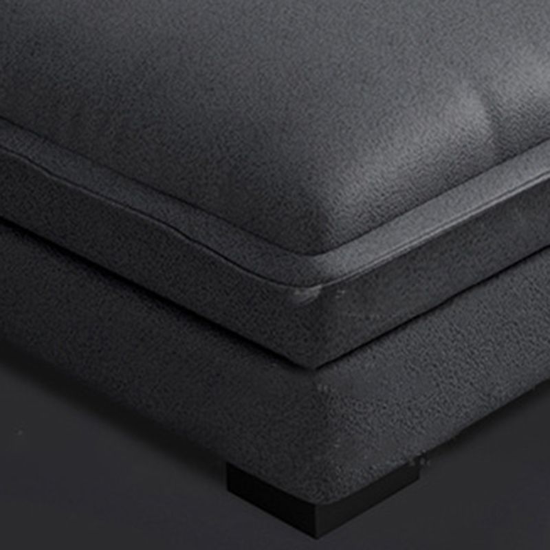 Square Arm Dark Gray Cushion Back Storage Faux Leather L-Shape Sofa Clearhalo 'furn' 'furn_sectionals' 'Furniture' 'furniture_sectionals' 'Living Room Furniture' 'Sectionals' 1200x1200_2a88e445-a13e-49e7-b04b-3efb7e5ba493