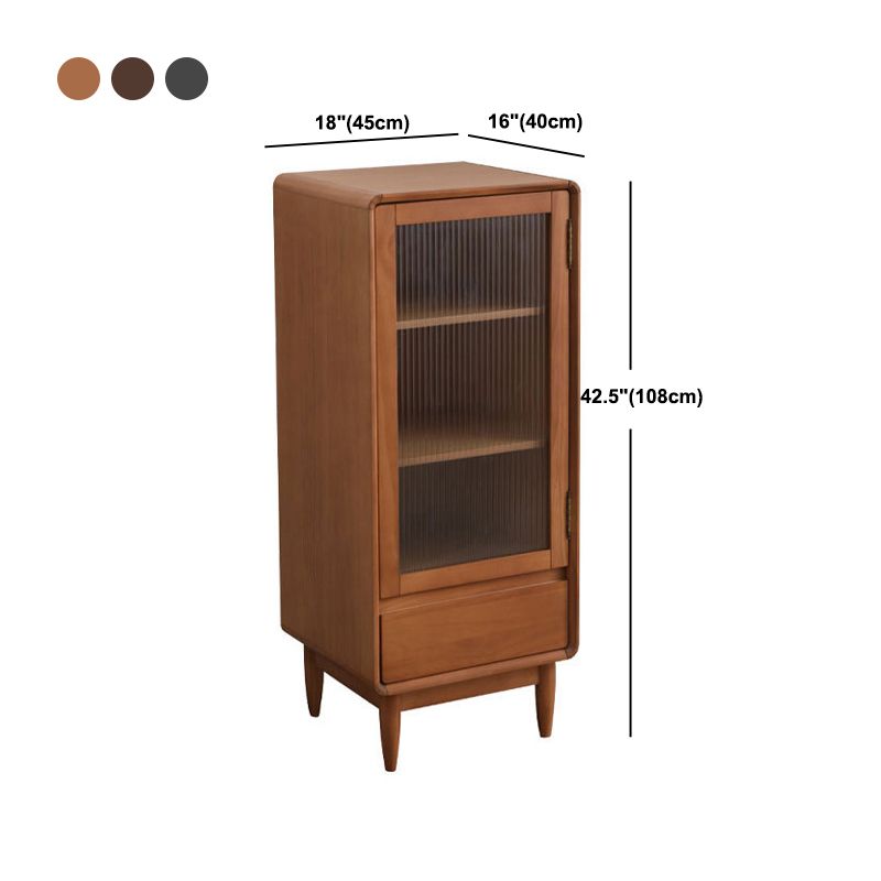 33.46"/42.52" Tall 1- Door Wooden Cabinet , 1- Drawer Rectangle Accent Cabinet