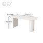 White Dining Table Modern Restaurant Furniture with Double Pedestal Base Clearhalo 'Dining Tables & Seating' 'Dining Tables' 'dining_table' 'furn' 'furn_dining_table' 'Furniture' 'furniture_dining_table' 'Kitchen & Dining Furniture' 'kitchen' 'kitchen_dining_table' 1200x1200_2a89baae-62b4-4881-a7a4-15b4bae9da35