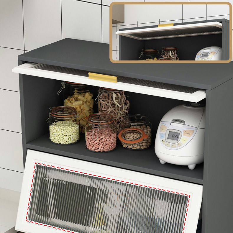 Contemporary Kitchen Dining Server Manufactured Wood Dining Server with Glass Doors Clearhalo 'buffet_sideboard' 'Buffets & Sideboards' 'Furniture' 'furniture_buffet_sideboard' 'Kitchen & Dining Furniture' 1200x1200_2a8a24c3-891a-433a-b84c-3f50f888d1f1