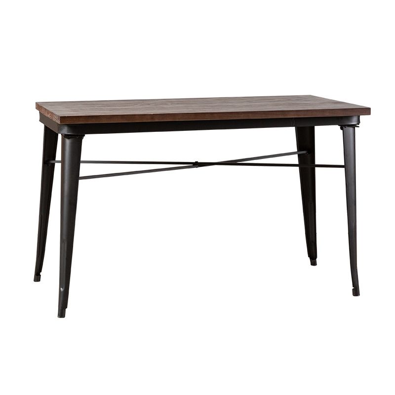 Industrial 4 Legs Pedestal Dining Table Pine Table for Dining Room Clearhalo 'Dining Tables & Seating' 'Dining Tables' 'dining_table' 'furn' 'furn_dining_table' 'Furniture' 'Kitchen & Dining Furniture' 1200x1200_2a8bbd49-3681-4fe1-ab99-473e6de3e8d7