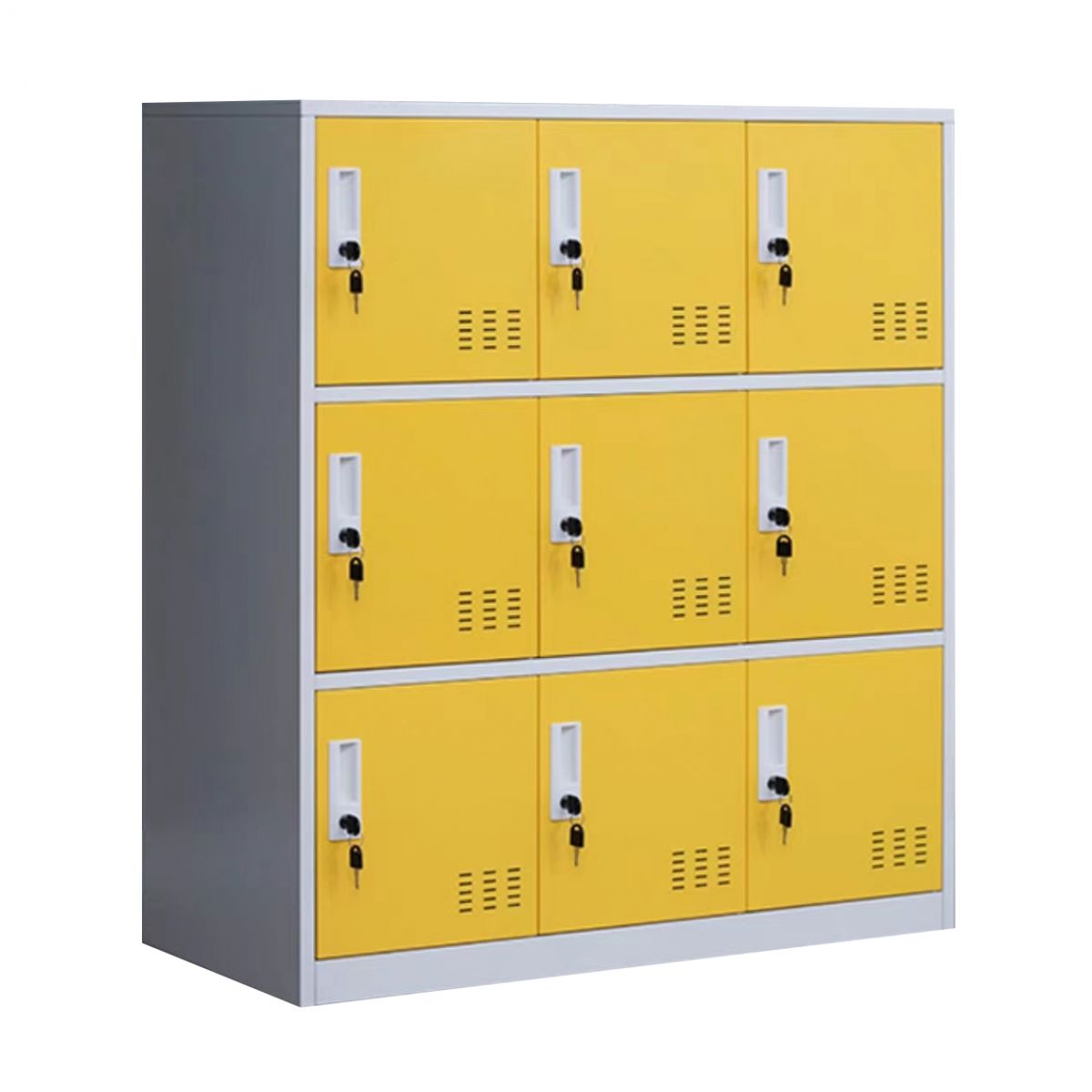 Metal Non-Hanging Cabinet Modern Storage Cabinet with Hinged Doors Clearhalo 'Armoires & Wardrobes' 'armoires_wardrobes' 'Bedroom Furniture' 'furn' 'furn_armoires_wardrobes' 'Furniture' 1200x1200_2a8ccfc9-01e8-440f-b08a-15428828fbb9