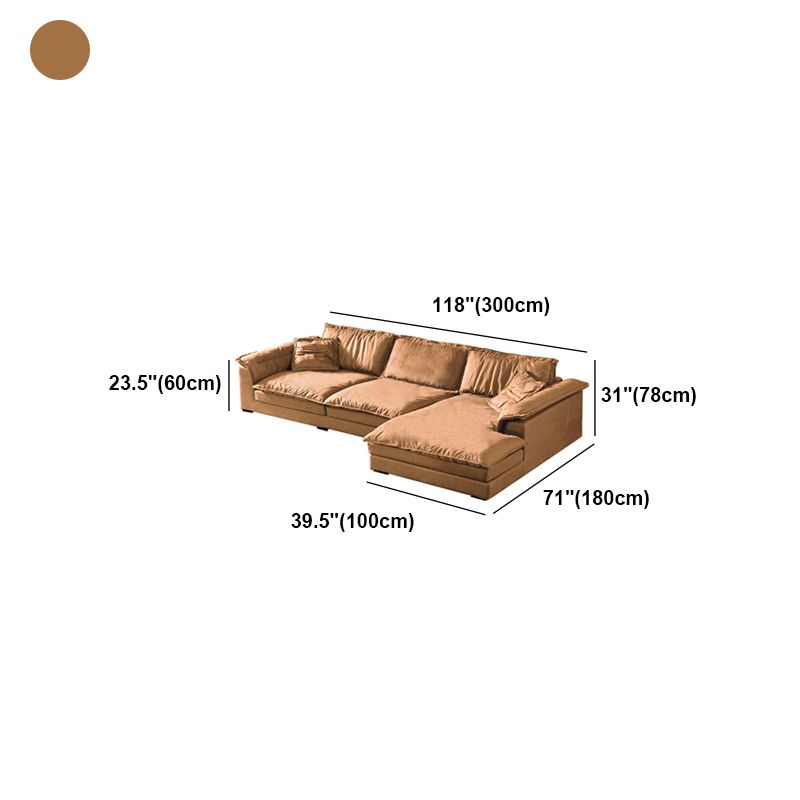 Faux Leather Modern Cushions Sofa 30.7" H Pillow Top Arm Sofa & Chaise Clearhalo 'furn' 'furn_sectionals' 'Furniture' 'furniture_sectionals' 'Living Room Furniture' 'Sectionals' 1200x1200_2a8d29ac-8783-488d-a962-0b1a1d83edbd
