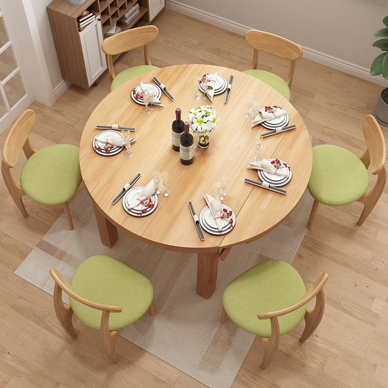 Contemporary Extendable Solid Wood Dining Table Kitchen Standard Dining Table with 4 Legs Base Clearhalo ' dining_table' 'Dining Tables & Seating' 'Dining Tables' 'furn' 'furn_dining_table' 'Furniture' 'furniture_dining_table' 'Kitchen & Dining Furniture' 'kitchen&dining_furn' 'kitchen' 'kitchen_dining_table' 1200x1200_2a8d66e7-5703-47f6-b72b-7b7ff002fdb5