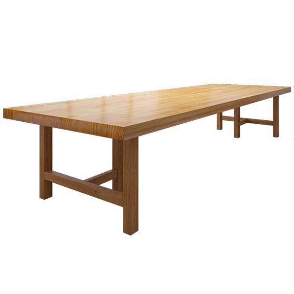 Vast hout rechthoekige vergadertafel kantoor eenvoud schrijven bureau