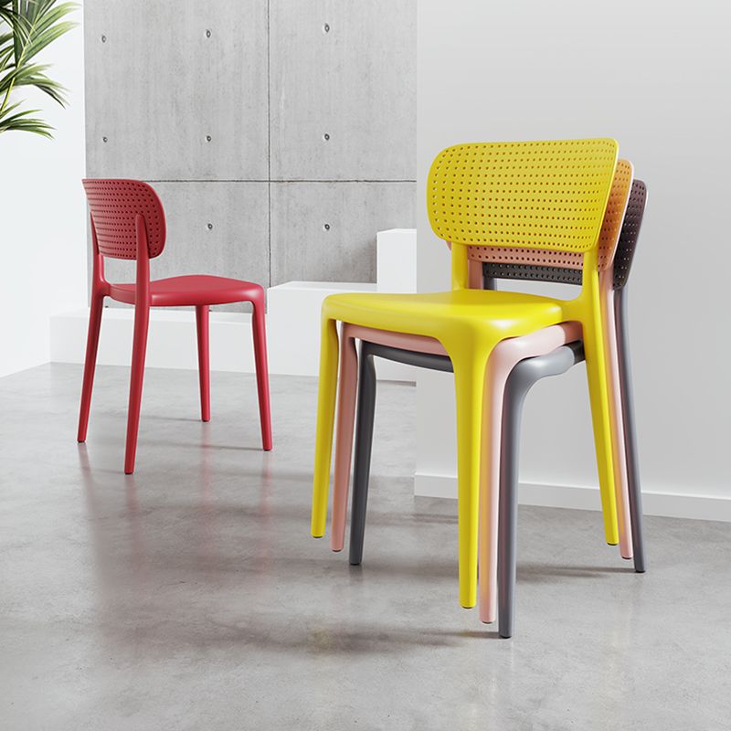 Restaurant Contemporary Plastic Side Chair Matte Finish Open Back Dining Chair Clearhalo ' kitchen&dining_furn' 'Dining Chairs' 'Dining Tables & Seating' 'dining_chair' 'furn' 'furn_dining_chair' 'Furniture' 'furniture_dining_chair' 'Kitchen & Dining Furniture' 'kitchen' 1200x1200_2a8ddc27-3c52-4d59-845e-13c719083b1a
