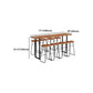 Brown Modern Style Table in Solid Wood and Metal Balcony Bar Table Clearhalo 'Bar Furniture' 'Bar Tables' 'bar_tables' 'Furniture' 'furniture_bar_tables' 'Kitchen & Dining Furniture' 1200x1200_2a8f0584-92d6-4882-b213-e61d59bb8447