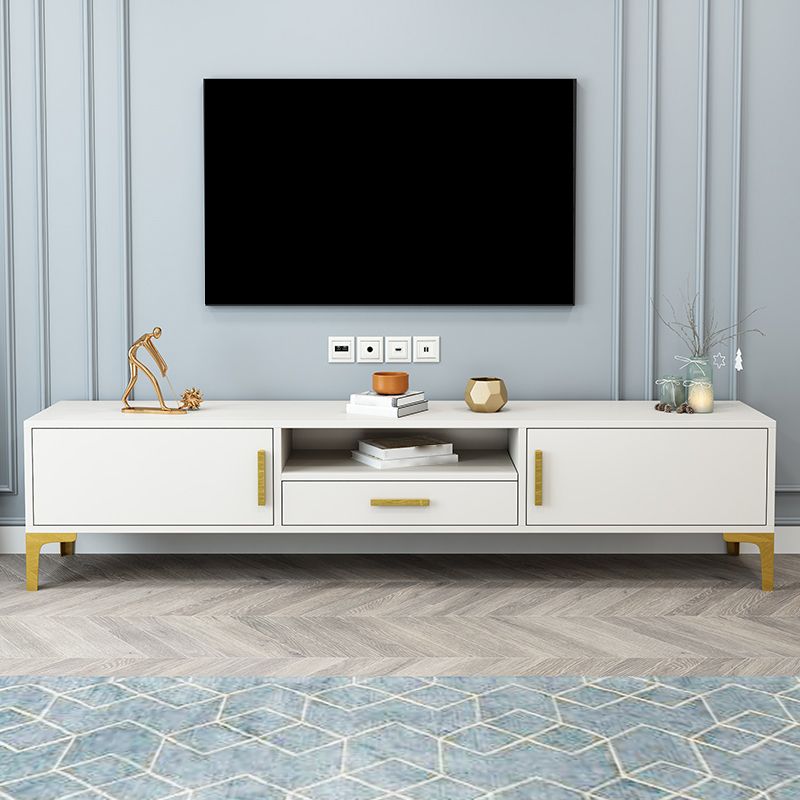 Gabinete de televisión de tv rectángulo de televisión de madera de lujo con piernas extraviadas