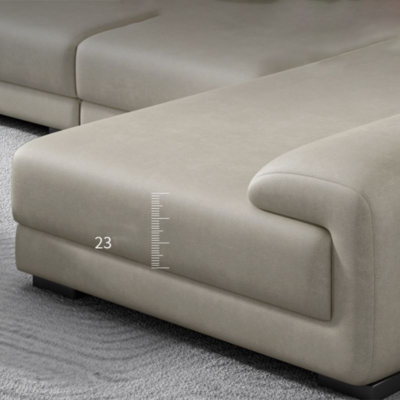 Nordic Faux Leather Stationary Living Room Recessed Arm Seating Clearhalo 'furn' 'furn_sectionals' 'Furniture' 'Living Room Furniture' 'Sectionals' 1200x1200_2a9016b2-cc32-41d4-b57f-f01014859e1f