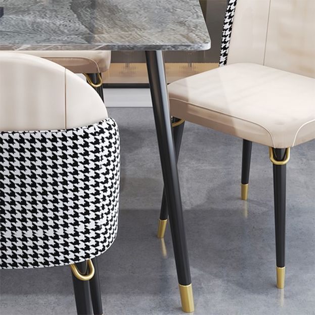 1/4/7 Pieces Stone Table with Leather Chairs Scandinavian Dining Table Set Clearhalo 'Dining Room Sets' 'Dining Tables & Seating' 'dining_room_set' 'furn' 'furn_dining_room_set' 'Furniture' 'furniture_dining_room_set' 'Kitchen & Dining Furniture' 'kitchen&dining_furn' 'kitchen' 1200x1200_2a9017e0-d8d9-4db4-99b4-46b9c6ec03b0