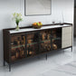 Contemporary Sideboard Stone Sideboard Cabinet with Lights for Kitchen Clearhalo 'buffet_sideboard' 'Buffets & Sideboards' 'furn' 'furn_buffet_sideboard' 'Furniture' 'Kitchen & Dining Furniture' 1200x1200_2a907412-cab2-4c82-a779-d4250d2a676c
