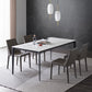 Contemporary 1/2/3/5 Pieces Dining Chairs Set Rectangle Stone Furniture in White