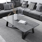 Mesa de centro rectangular contemporánea Mesa de cóctel de mármol con caballete