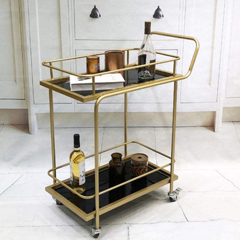 Modern Home Dining Prep Table 23.6"L Open Storage Rectangular Rolling Prep Table Clearhalo 'furn' 'furn_kitchen_islands_carts' 'Furniture' 'Kitchen & Dining Furniture' 'Kitchen Islands & Carts' 'kitchen_islands_carts' 1200x1200_2a929a8f-c6c1-47cc-a22c-daf26a6753c8