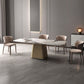 Rectangle Stone Dining Table Modern Dining Table with Pedestal Base Clearhalo 'Dining Tables & Seating' 'Dining Tables' 'dining_table' 'furn' 'furn_dining_table' 'Furniture' 'furniture_dining_table' 'Kitchen & Dining Furniture' 'kitchen' 'kitchen_dining_table' 1200x1200_2a93c3c2-cadb-4b11-b58d-cc2274d7da0f