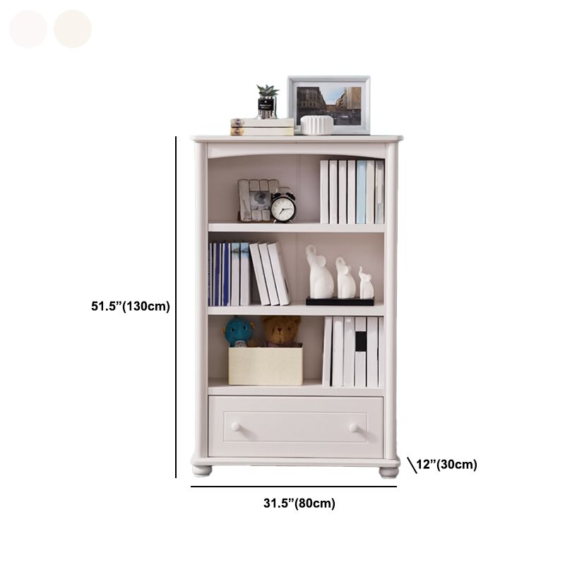 Closed Back Bookshelf Scandinavian Solid Wood Standard Bookcase
