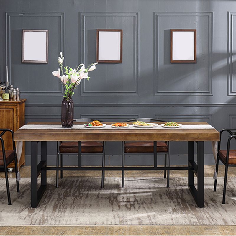 Industrial 1/2/3/5 Pieces Dining Table Set Solid Wood Top Dining Table and Chairs Clearhalo 'Dining Room Sets' 'Dining Tables & Seating' 'dining_room_set' 'furn' 'furn_dining_room_set' 'Furniture' 'furniture_dining_room_set' 'Kitchen & Dining Furniture' 'kitchen&dining_furn' 'kitchen' 1200x1200_2a94c77a-c743-4564-aa48-b848108af8af