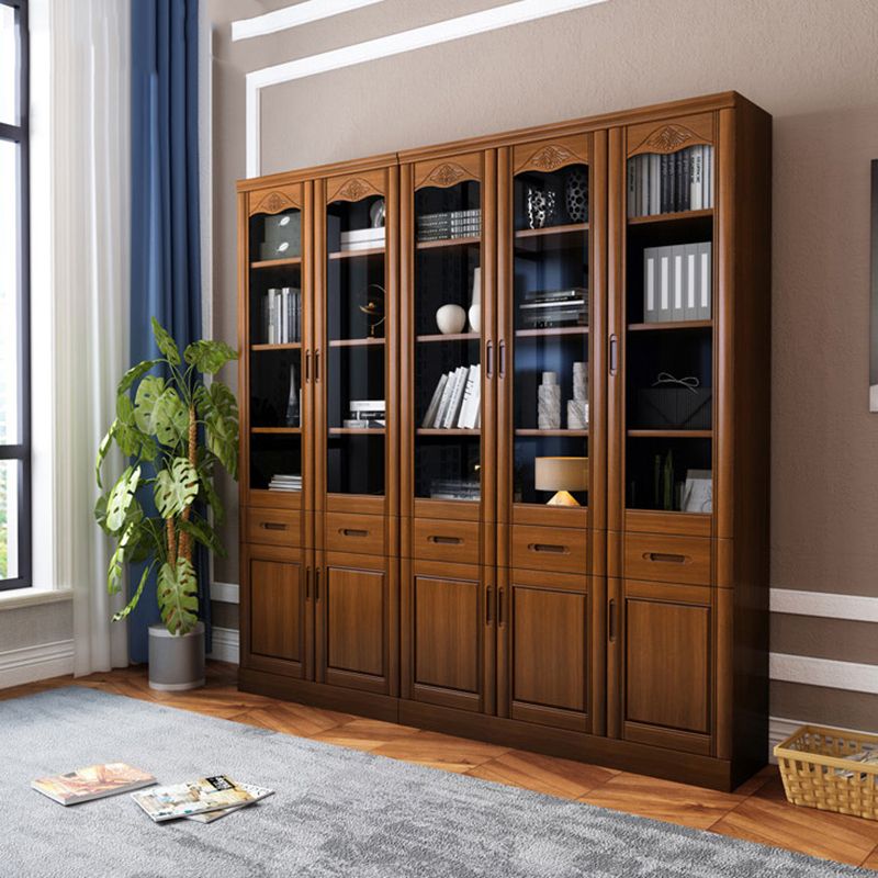 78.74"H Bookcase Contemporary Style Bookshelf with Doors for Home Office Clearhalo 'Bookcases' 'furn' 'furn_bookcases' 'Furniture' 'furniture_bookcases' 'Office Furniture' 1200x1200_2a95468b-f144-43af-86ee-6d28d42ee84e