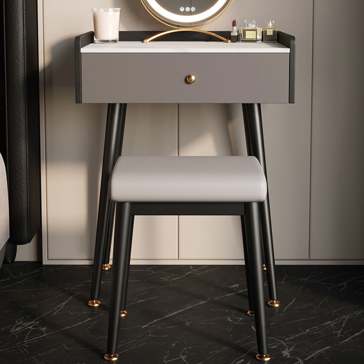 Contemporary Makeup Vanity Desk Stone Dressing Table with Drawer