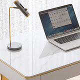 Scrivania rettangolare per ufficio rettangolare banco di computer con 2 cassetti