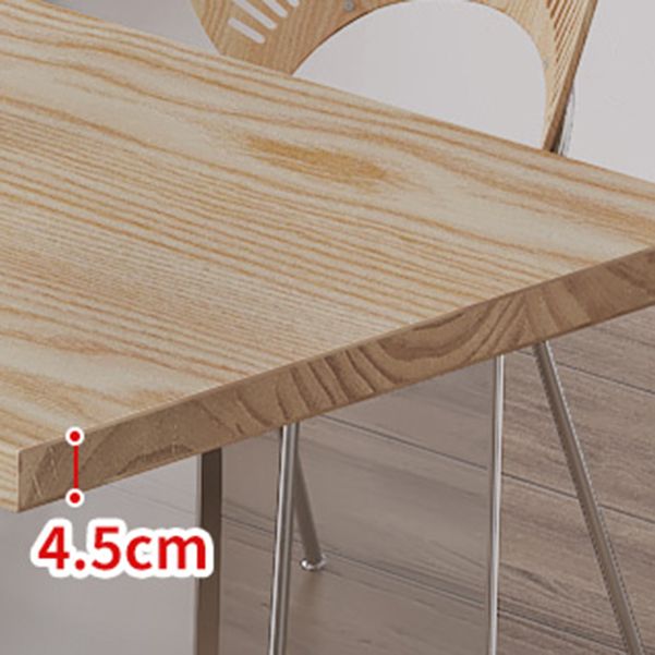 Modern 1/5 Pieces Dining Set Rectangle Pine Wood Dining Table for Dining Room Clearhalo 'Dining Room Sets' 'Dining Tables & Seating' 'dining_room_set' 'furn' 'furn_dining_room_set' 'Furniture' 'furniture_dining_room_set' 'Kitchen & Dining Furniture' 1200x1200_2a97dadb-879c-47e0-9551-690dde356d9c