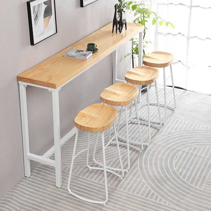Modern Style Rectangle Wood Bar Table 1/5/9 Pieces Bar Table Set for Kitchen Clearhalo 'Bar Furniture' 'furn' 'furn_home_bar_bar_sets' 'Furniture' 'Home Bars & Bar Sets' 'home_bar_bar_sets' 'Kitchen & Dining Furniture' 1200x1200_2a986e91-d61d-4a21-a383-97b3ecf3729e