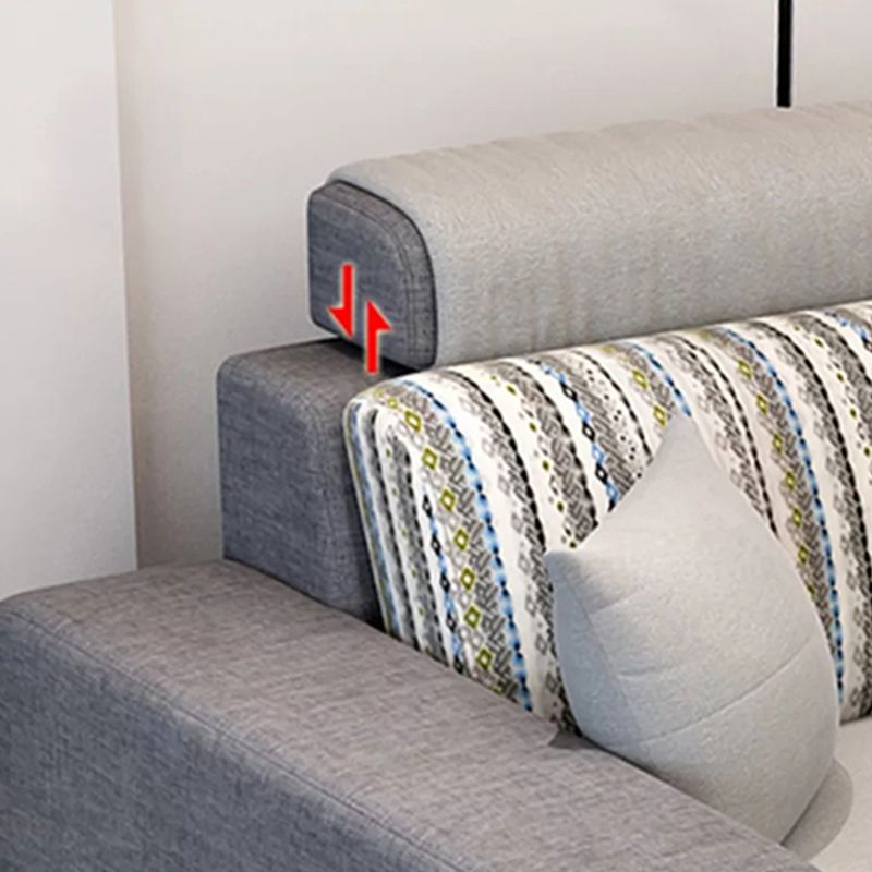 135.83"L x 87.8"W x 35.43"H 4-seat Sofa Square Arm Sectionals with Cushion Back Clearhalo 'furn' 'furn_sectionals' 'Furniture' 'furniture_sectionals' 'Living Room Furniture' 'Sectionals' 1200x1200_2a99d603-0577-472d-a154-fded93beafe3